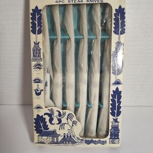 Blue Steak Knife Set